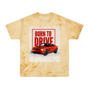 Born to Drive Unisex Color Blast T-Shirt, Car Enthusiast Tee, Gift for Drivers, Vintage Car Shirt, Automotive Apparel