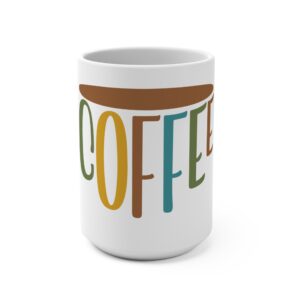 Coffee Lover's 15oz Mug, Cozy Kitchen Gift, Perfect for Birthdays, Mother’s Day, Home Office Decor, Unique Hot Beverage Cup