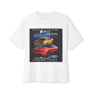 Mustang Vintage Unisex Oversized Boxy Tee - Car Lover's Gift, Retro Graphic Tee, Casual Streetwear, Father's Day Gift, Automotive Enthusiast