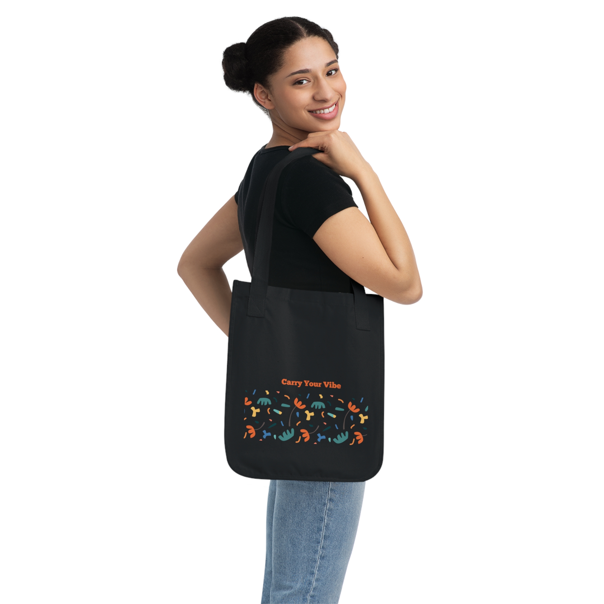 Organic Canvas Tote Bag with Design - Eco-Friendly Reusable - Image 8