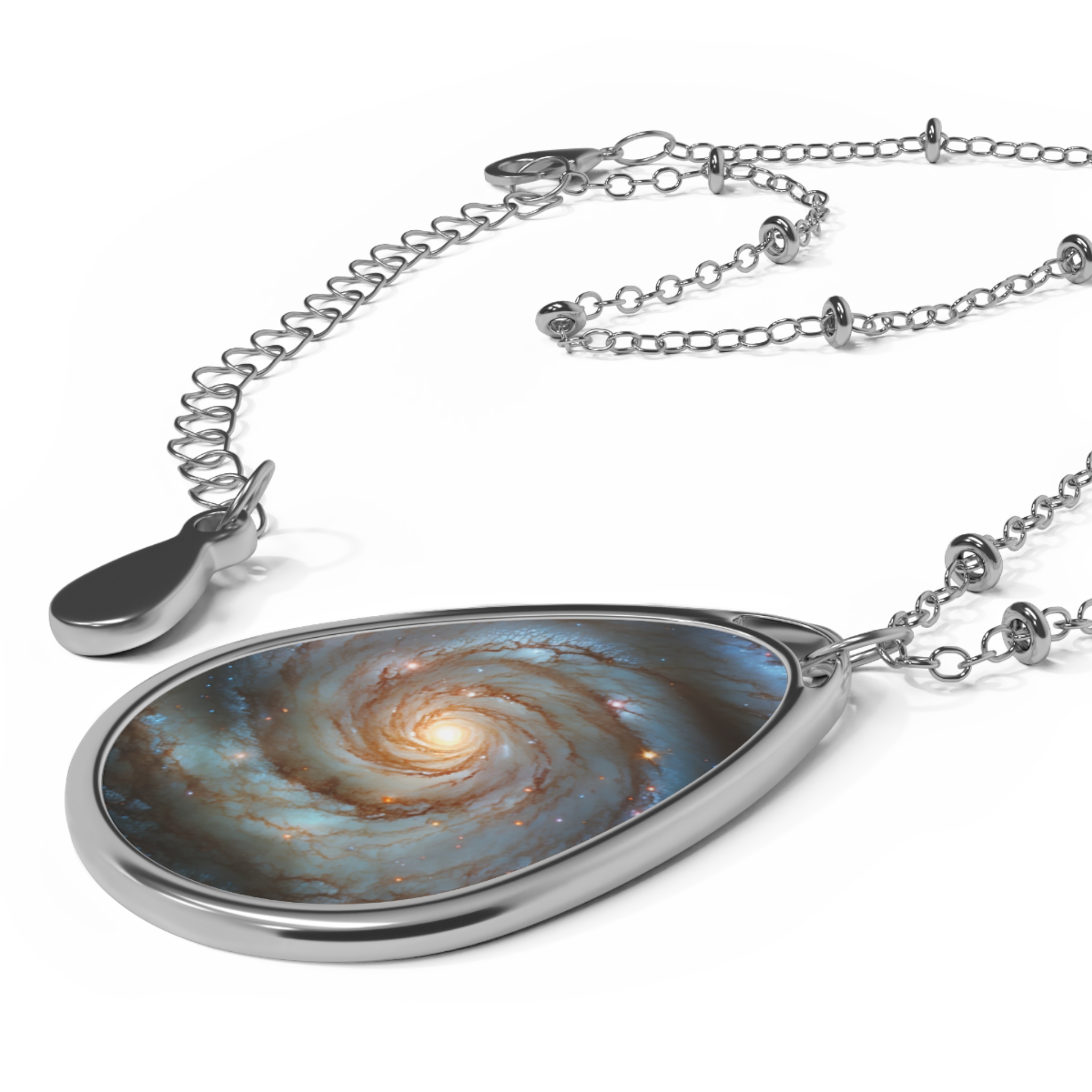 Oval Necklace, Jewelry, Celestial Pendant - Image 3