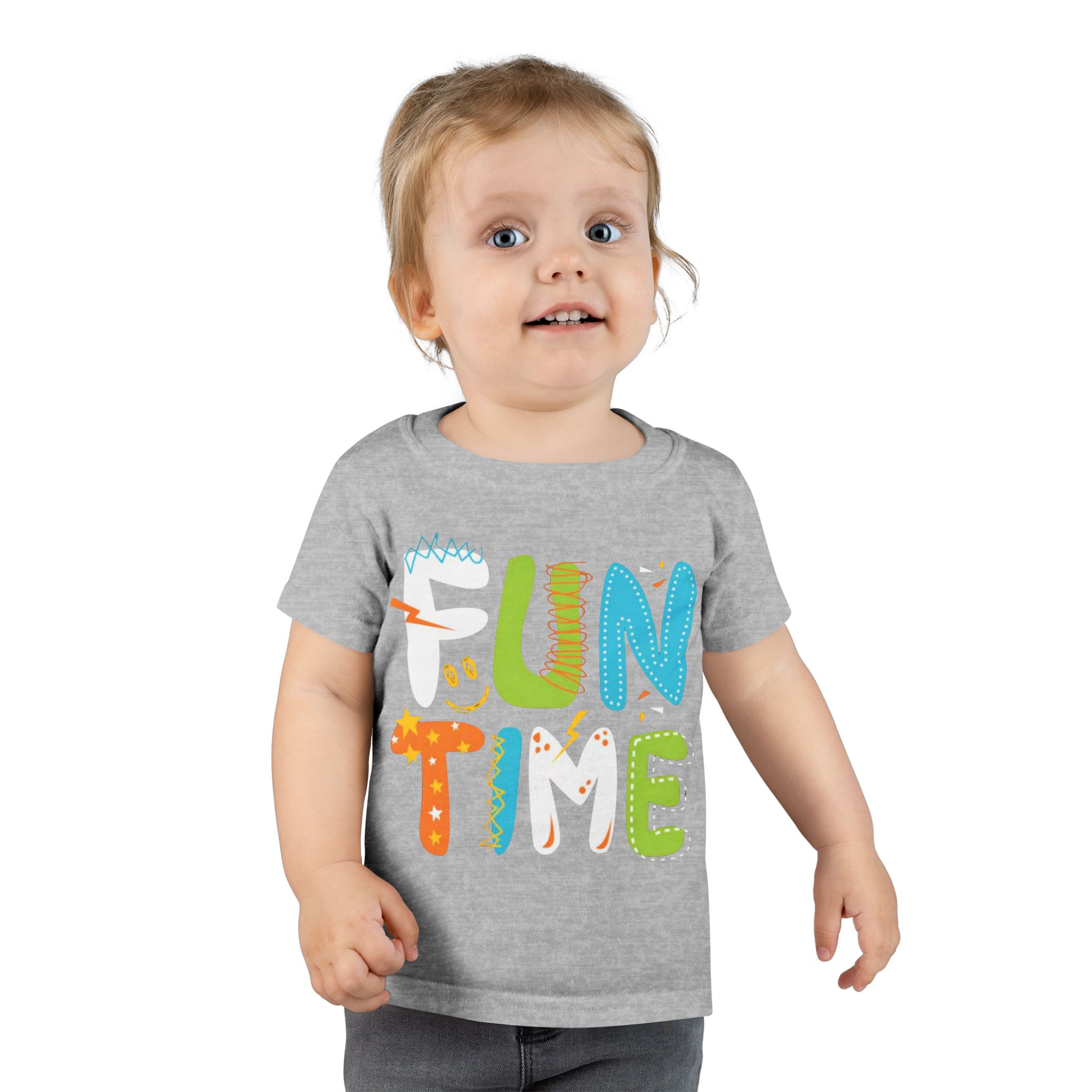 Fun Time Toddler T-Shirt, Colorful Kids Tee, Playful Gift for Toddlers, Birthday Outfit, Everyday Wear for Little Ones - Image 3