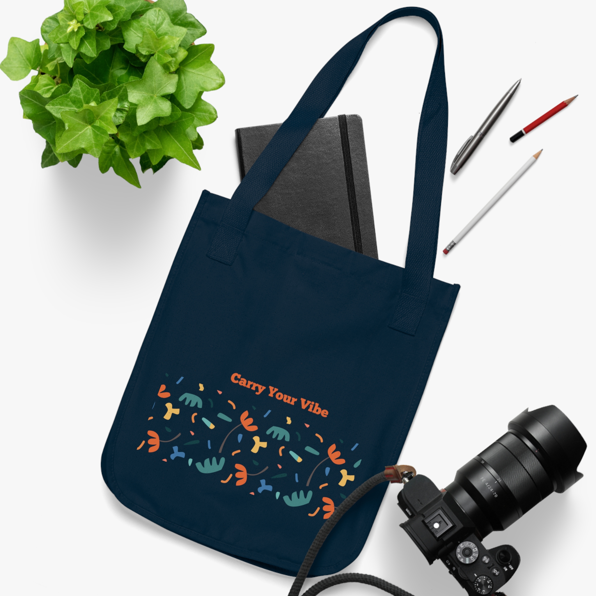 Organic Canvas Tote Bag with Design - Eco-Friendly Reusable - Image 11