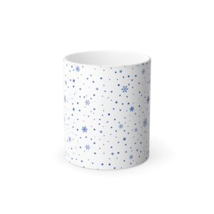 Color Morphing Snowflakes Mug, Seasonal Mug, Winter Gift, Cozy Kitchen Decor, Coffee or Tea Mug, Holiday Present, Unique Gift Idea