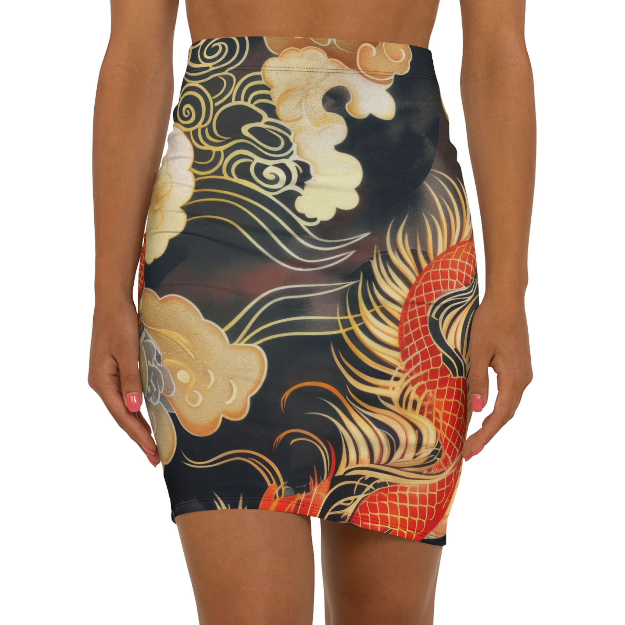Women's Pencil Skirt - Stylish AOP Skirt for Events