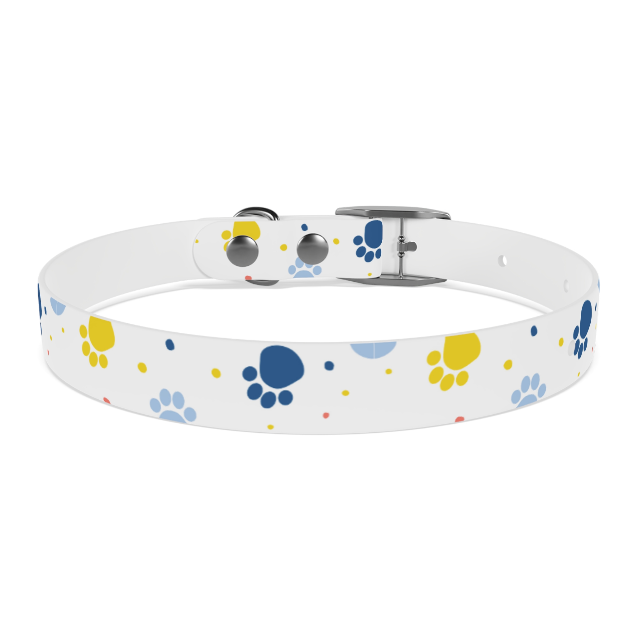 Playful Dog Collar with Colorful Paw Prints, Adjustable Pet Accessory, Perfect for Dog Lovers, Gift for Pet Birthdays, Fun Dog Fashion - Image 5