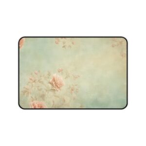 Vintage Floral Desk Mat - Elegant Workspace Decor, Desk Accessories, Office Gift, Computer Mouse Pad, Home Office