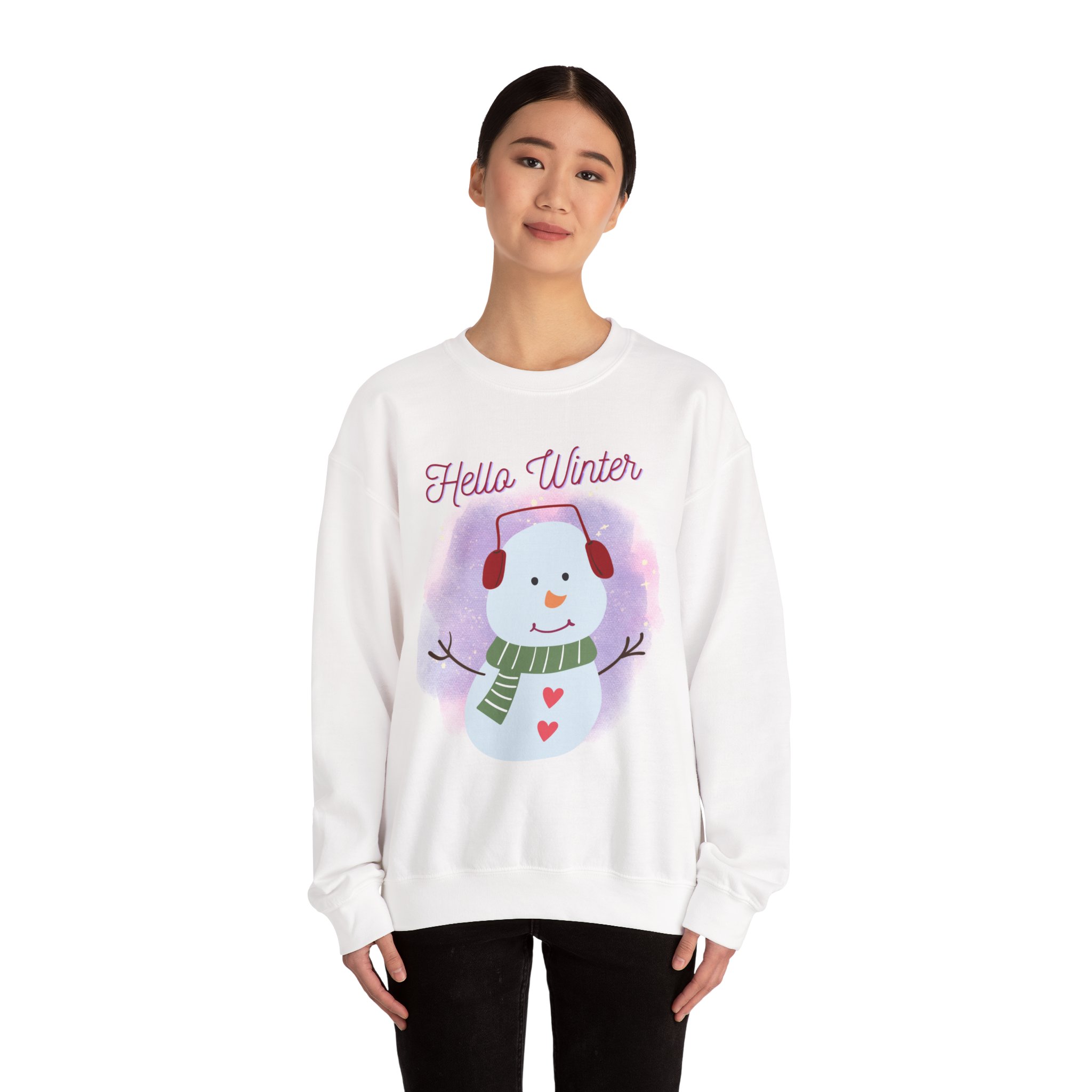 Winter-Themed Sweatshirt, Cozy Holiday Pullover, Snowman Sweatshirt, Christmas Gift, Seasonal Apparel - Image 4