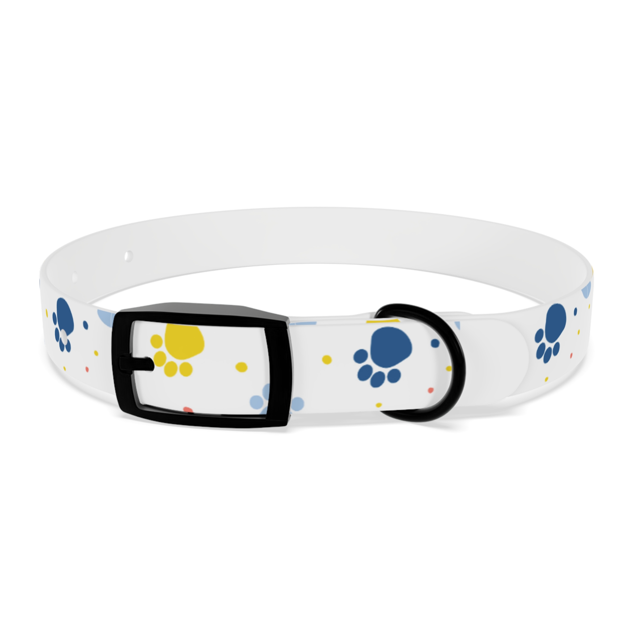 Playful Dog Collar with Colorful Paw Prints, Adjustable Pet Accessory, Perfect for Dog Lovers, Gift for Pet Birthdays, Fun Dog Fashion