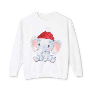 Adorable Elephant Crewneck Sweatshirt, Cute Unisex Sweatshirt, Perfect Gift for Kids, Animal Lover Apparel, Cozy Lightweight Top