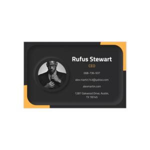 Business Cards — Professional 100-Pack with Photo & Logo